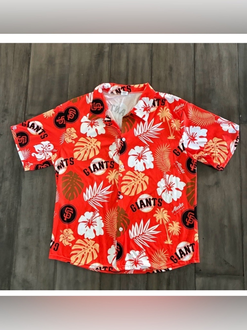 San Francisco Giants Hawaiian Button-Down Shirt - Size XL